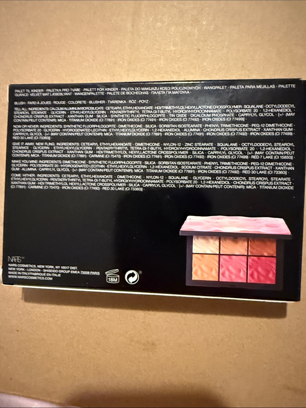 NARS Exposed Cheek Palette - Pink & Coral Shades - Picture 2 of 5